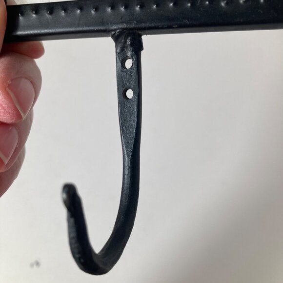 Vintage Wall Hook Pressed Flower in Glass Metal Frame 3.5 x 6" - Picture 6 of 6